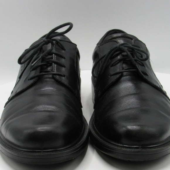 Ecco Size 11 M/EU 44 Black Leather Oxfords C3A B32